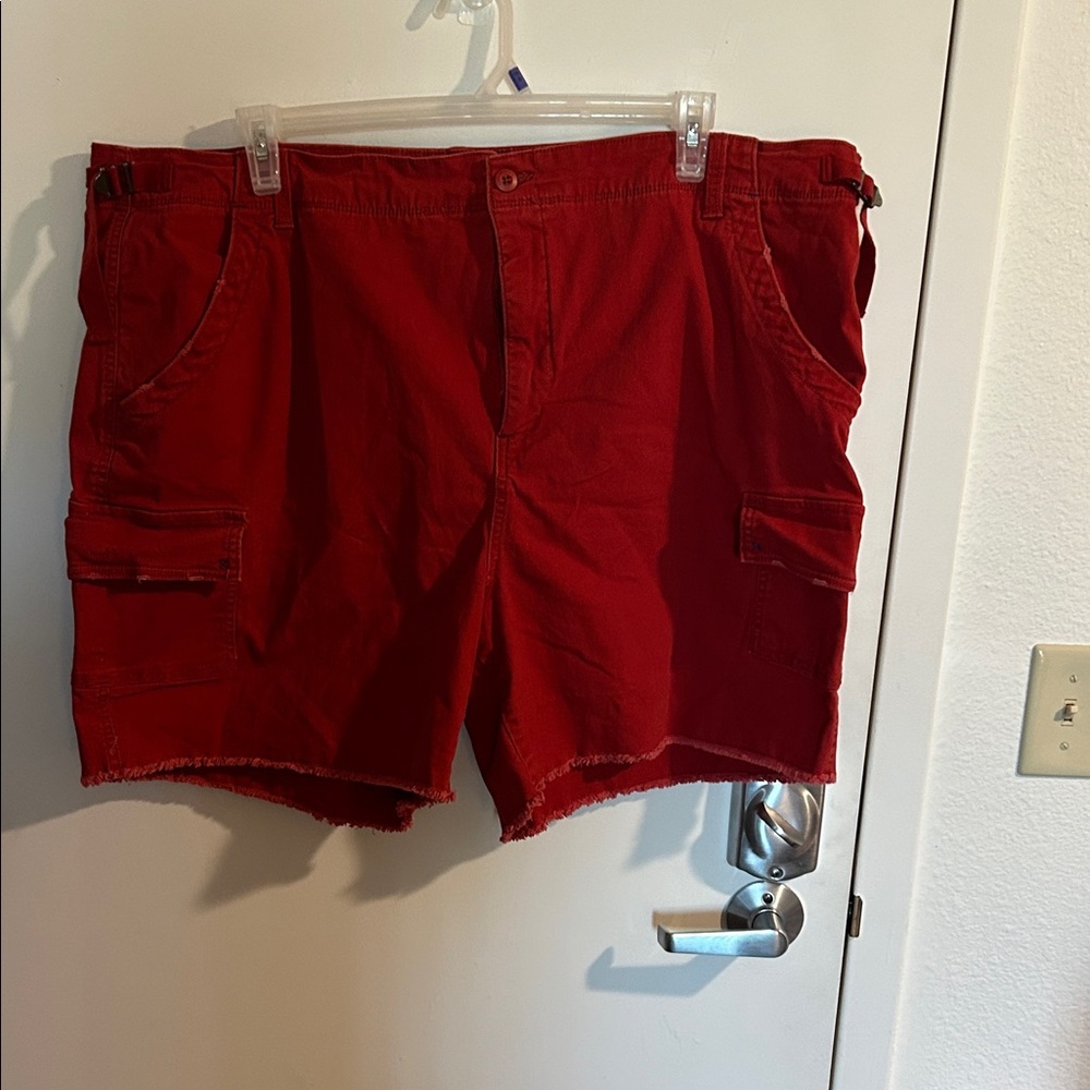 Red Cargo Shorts